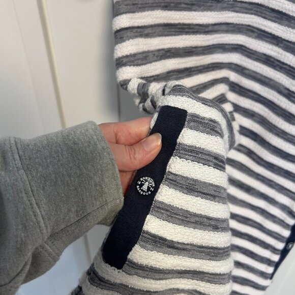 Barbour Women's Mini Dress Terry Nautical Stripe Medium - Picture 3 of 9